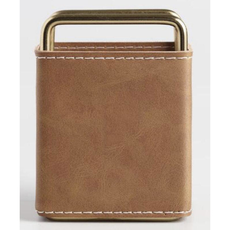 Faux Leather Pencil Cup