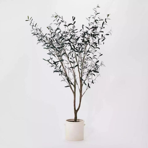 Faux Olive Tree in Ceramic Pot