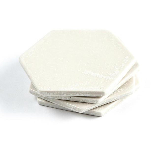 Porcelain Coasters | White Frost