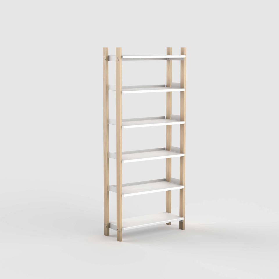 White and Ash Shelving System