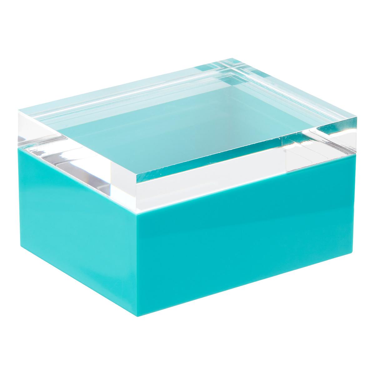 Acrylic Lid Box | Aqua