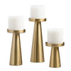 Brushed Gold Candleholders | Large