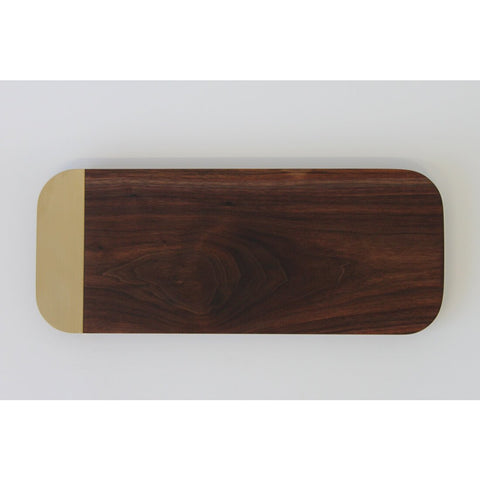 Walnut + Brass Serving Board