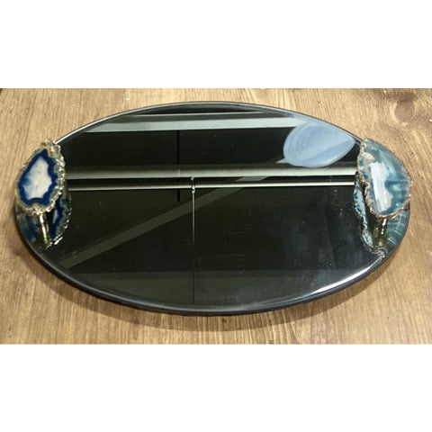 Blue Agate Handled Tray