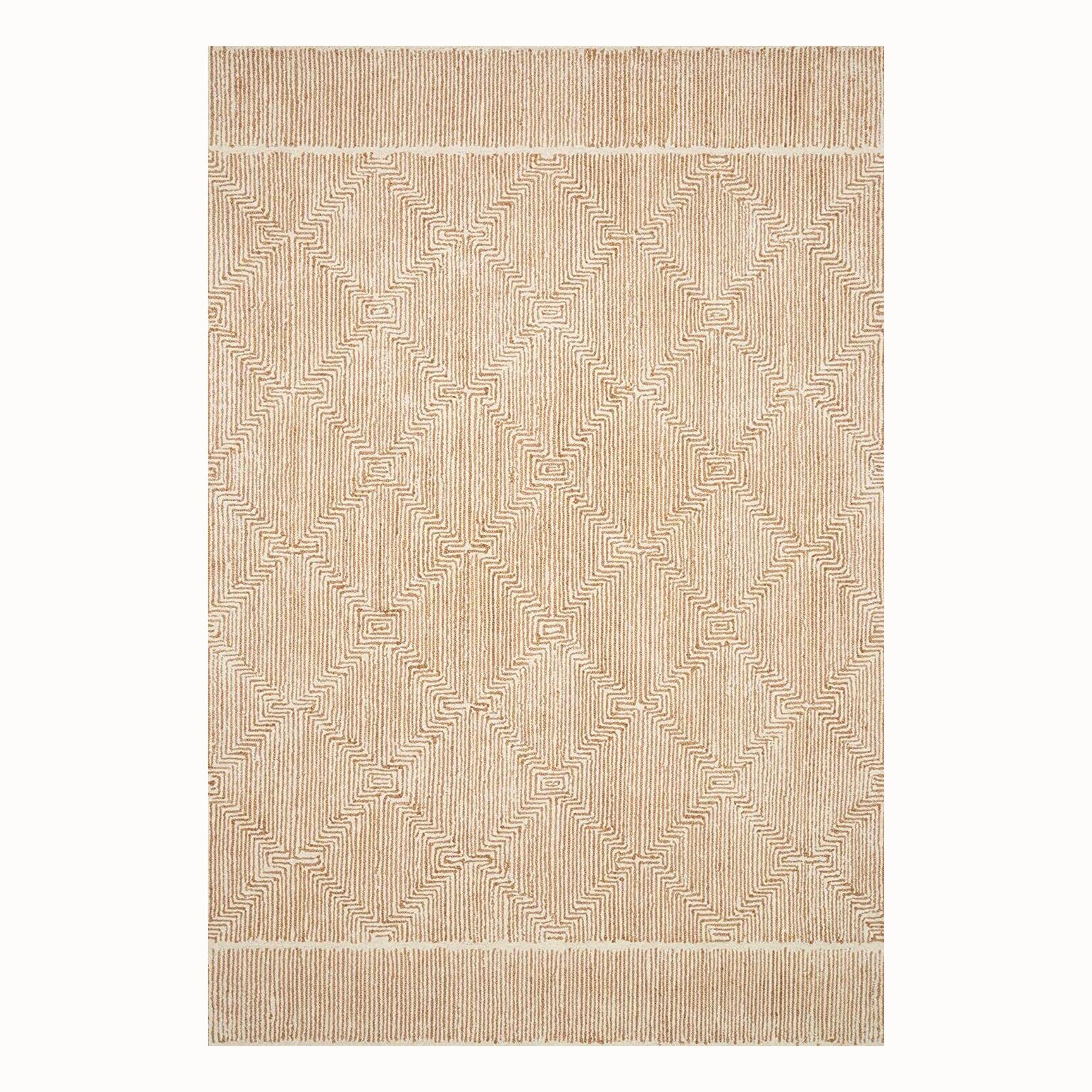 Ivory and Blush Geo Rug | 7'6" x 9'6