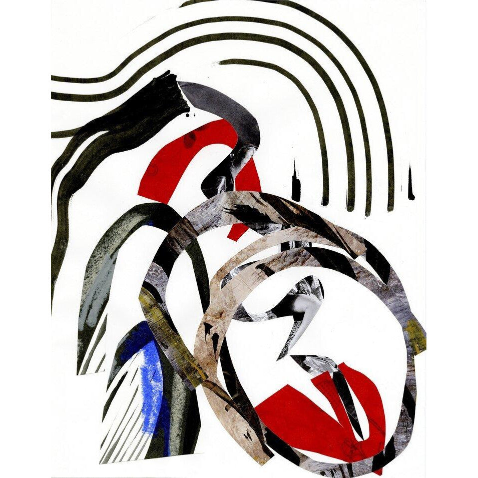 "Black Red & Cobalt" | Framed Print