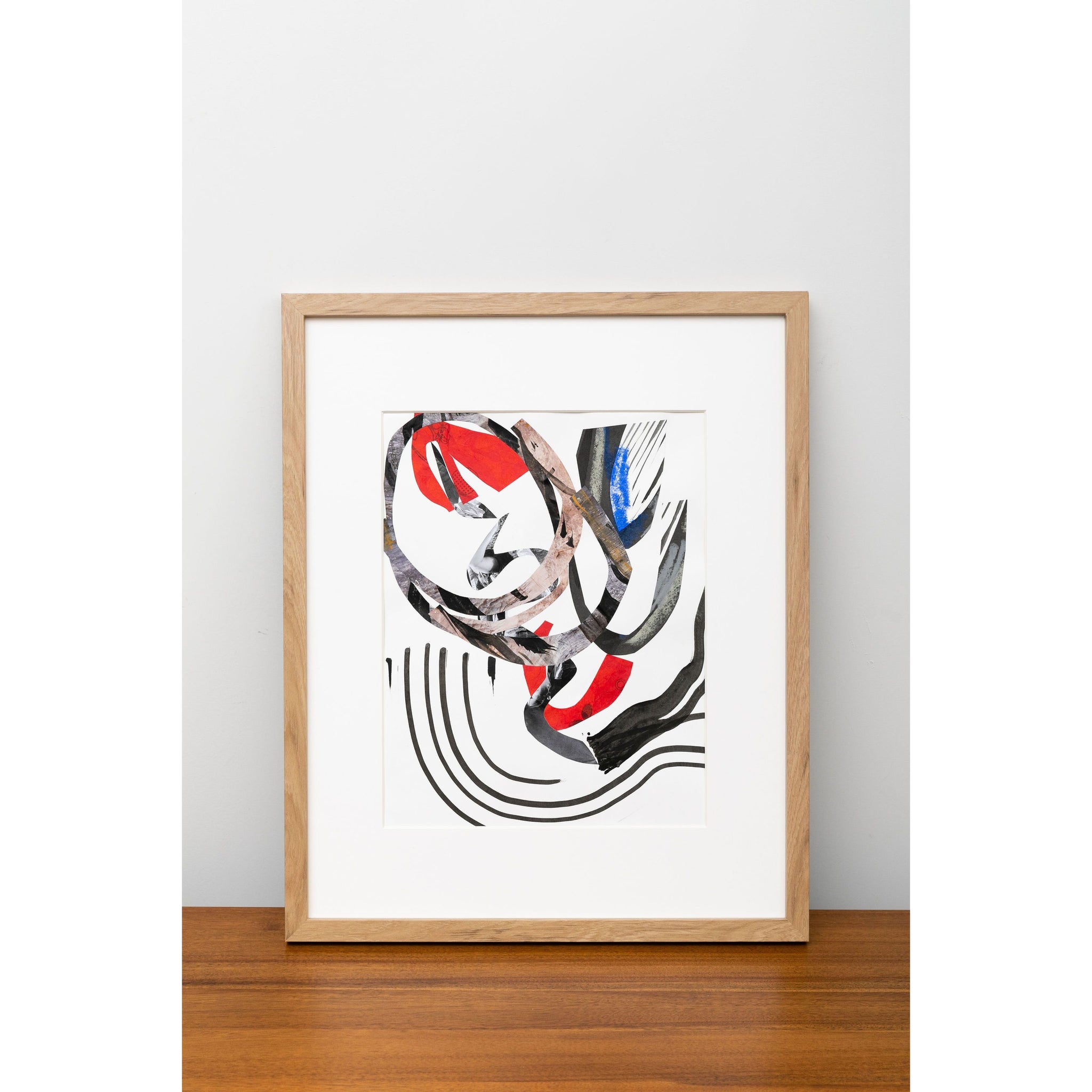 "Black Red & Cobalt" | Framed Print