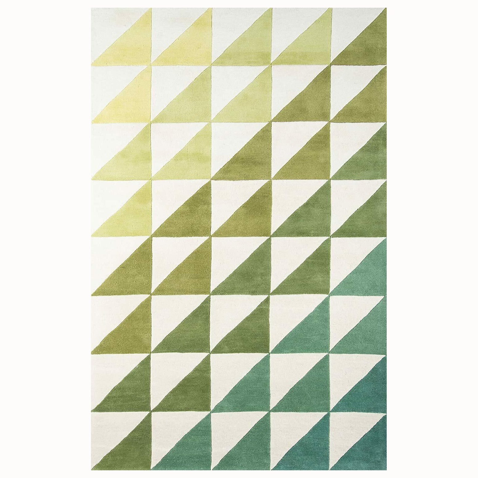 Triangle Lime Green Rug | 8' x 10'
