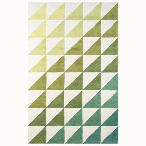 Triangle Lime Green Rug | 8' x 10'