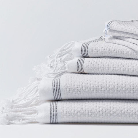 Tassel Bath Towel | White