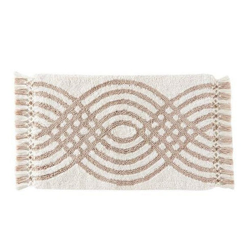 Fringed Waves Bath Mat | Cream