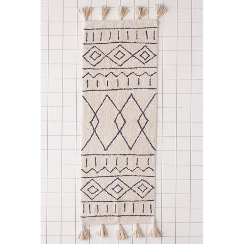 Zigzag Tassel Bath Mat